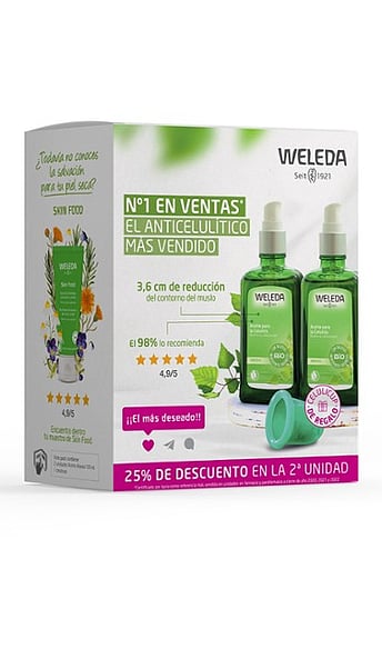 Aceite de abedul para la celulitis doble pack