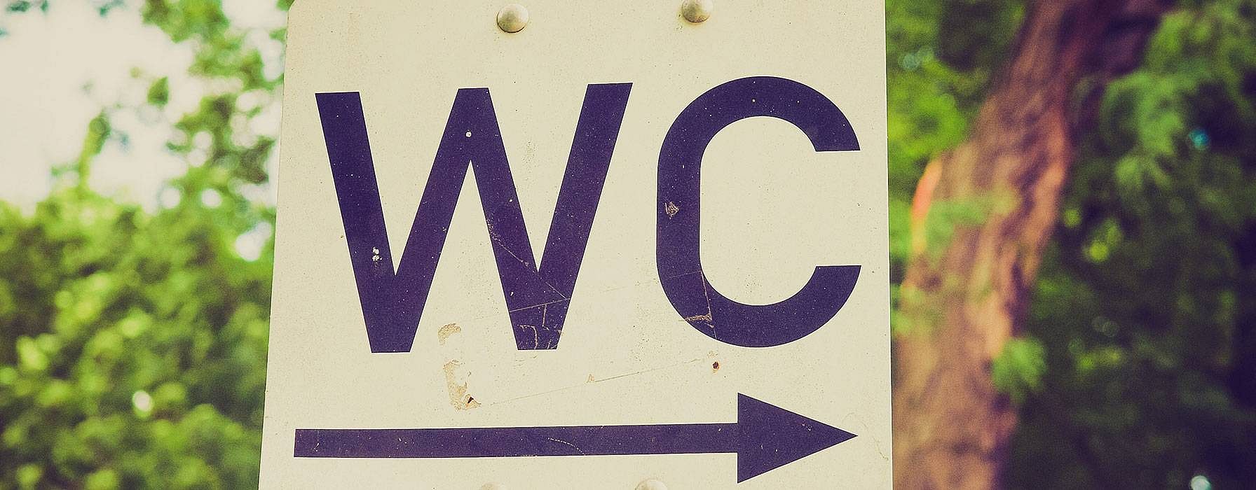 cartel de señalización de wc