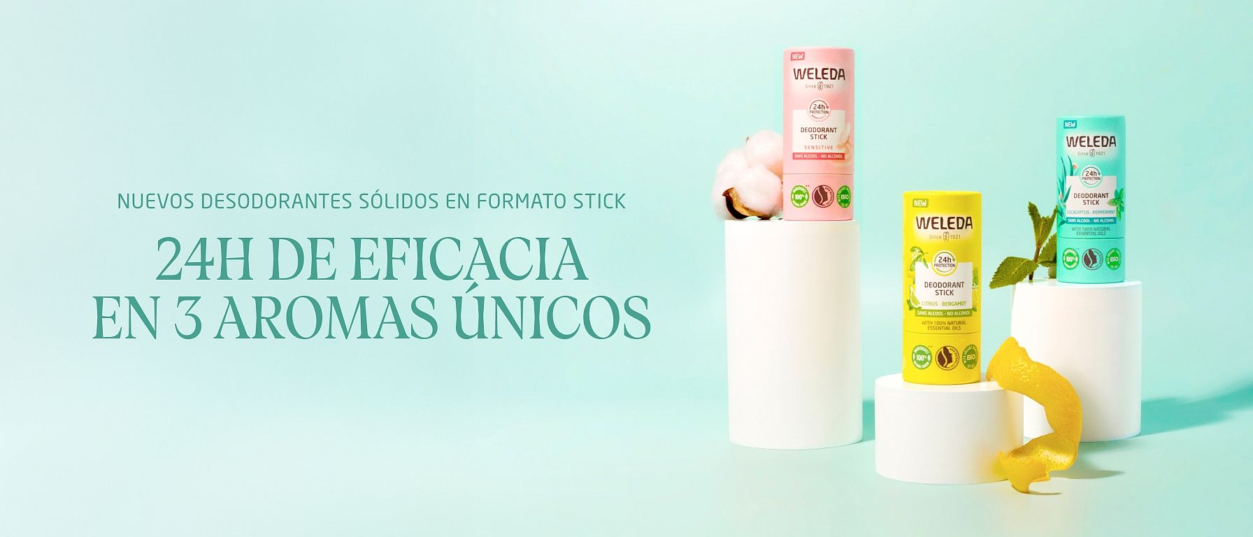 Nuevos Desodorantes Sólidos naturales en formato stick de Weleda