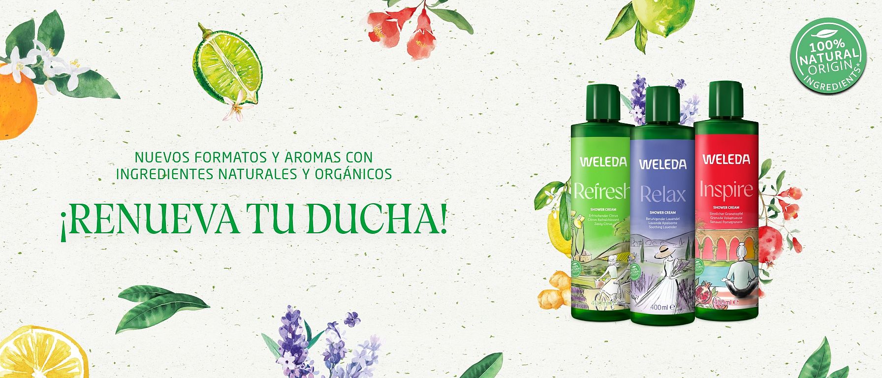 Nuevos Geles de Ducha Naturales 400ml