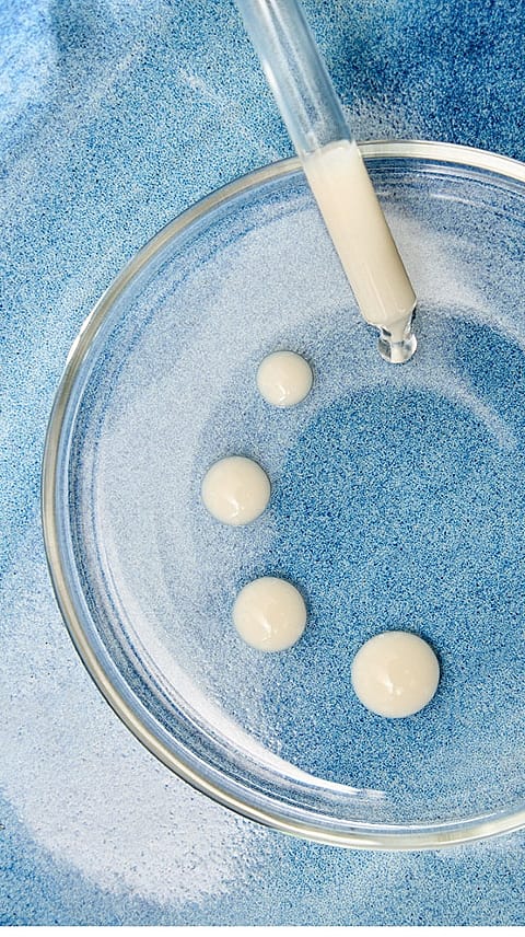 drops of blue gentian and edelweiss contouring serum