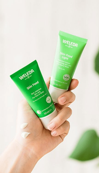 crema skin food y skin food light de weleda