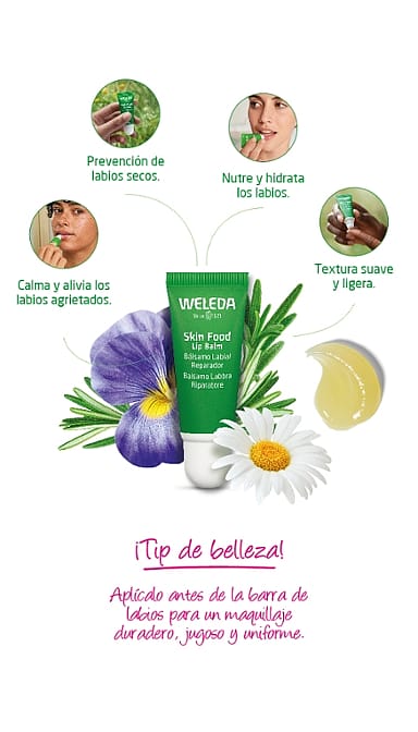 beneficios lip balm skin food de weleda