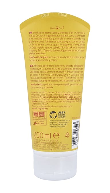Champú y Gel de Ducha de Caléndula