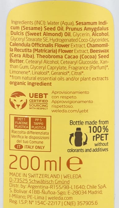 Leche Corporal de Caléndula