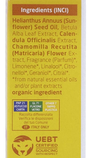 Aceite para Masaje con Caléndula