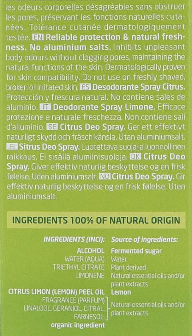 Desodorante Spray de Citrus