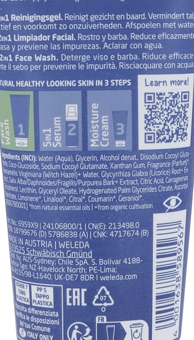 Gel Limpiador 2 en 1 Rostro & Barba FOR MEN
