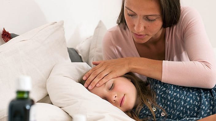 resfriado madre e hijo