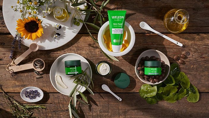 productos skin food facial de weleda