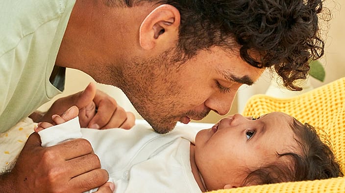 padre y bebe
