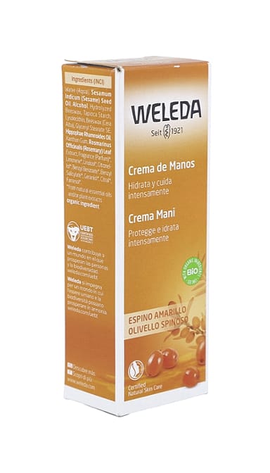 Crema de Manos Hidratante de Espino Amarillo