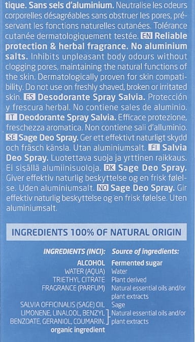 Desodorante Spray de Salvia