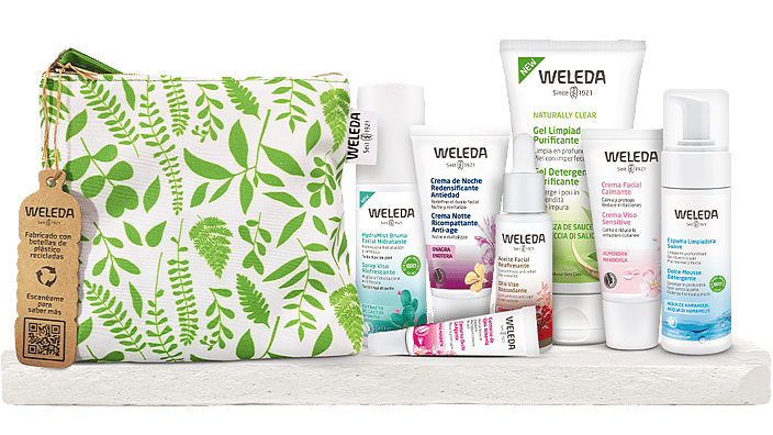 bodegon neceser botellas recicladas con facial