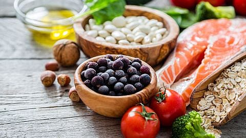 Blue berries salmon nuts