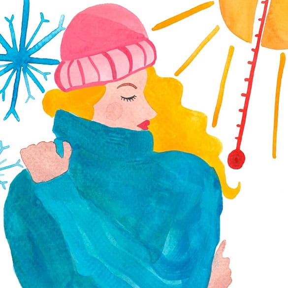 frio y calor son causas de la piel seca