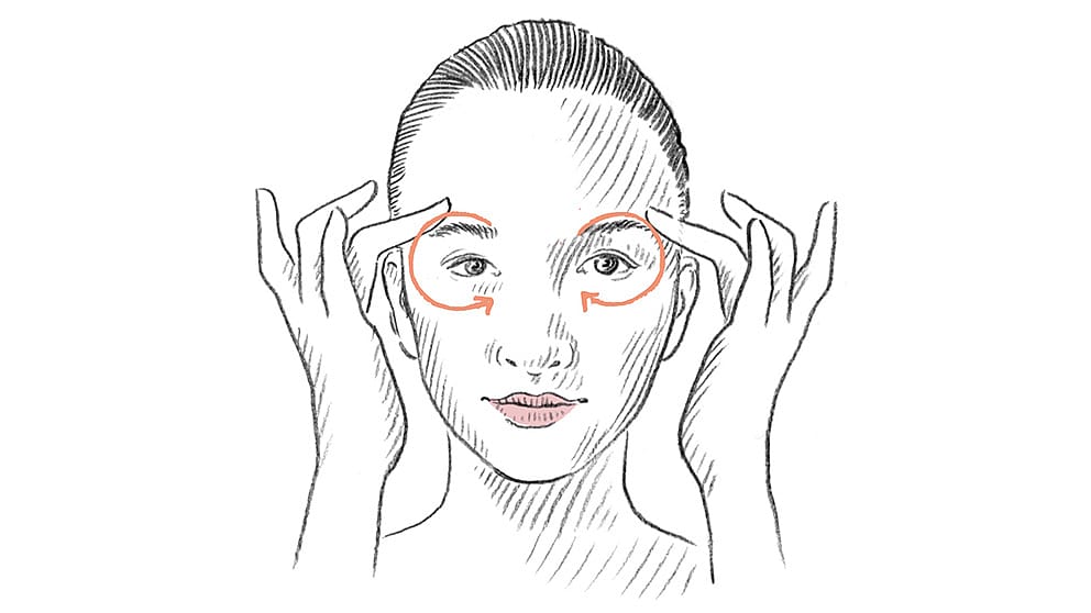 masaje facial ojos patas de gallo