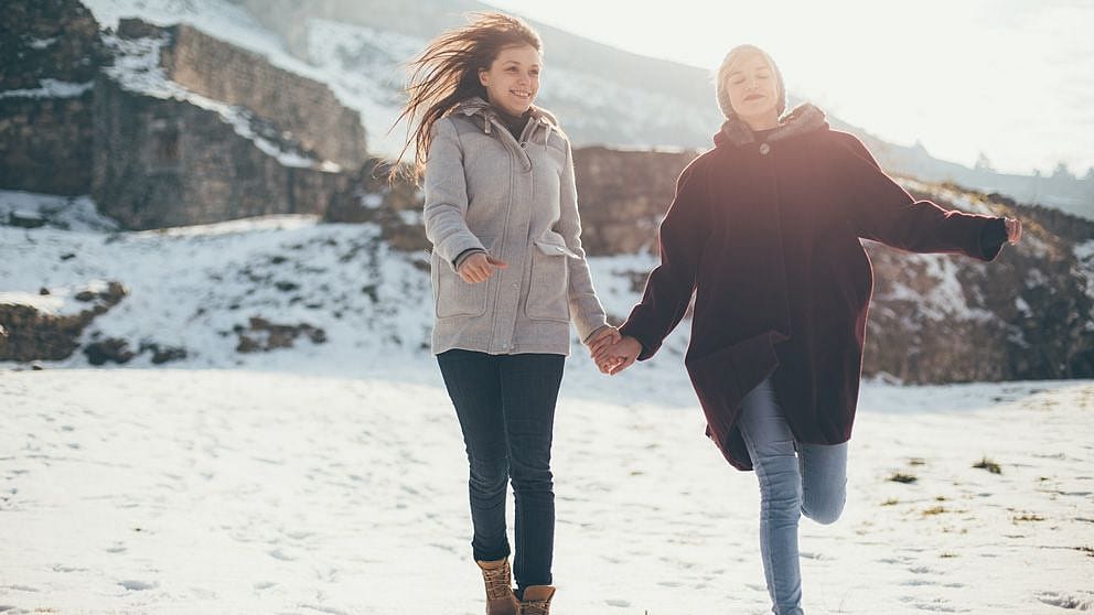 chicas nieve