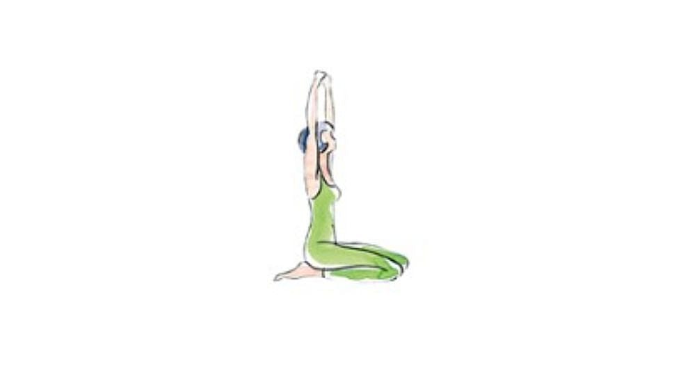 Illustration of a woman sitting on her heels