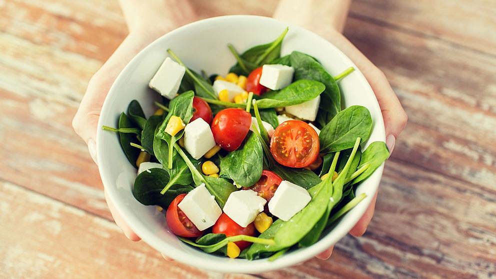 Bowl with mixed salad